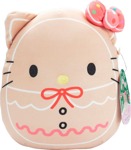 Original 8-Inch Hello Kitty Gingerbread Official Jazwares Plush - Collectible Soft & Squishy Sanrio Stuffed Animal Toy - Gift for Kids, Girls & Boys